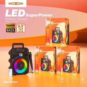 Moxom LED Superpower 6.5 Inch Wireless Speaker SK42 Black
