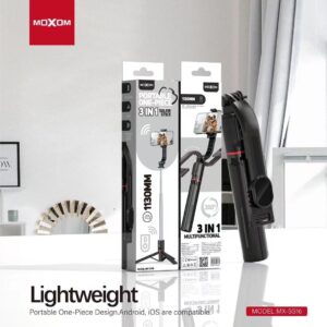 Moxom MX-SS16 Portable 3 In 1 Selfie Stick